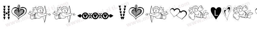 Happy Valentines Day字体转换